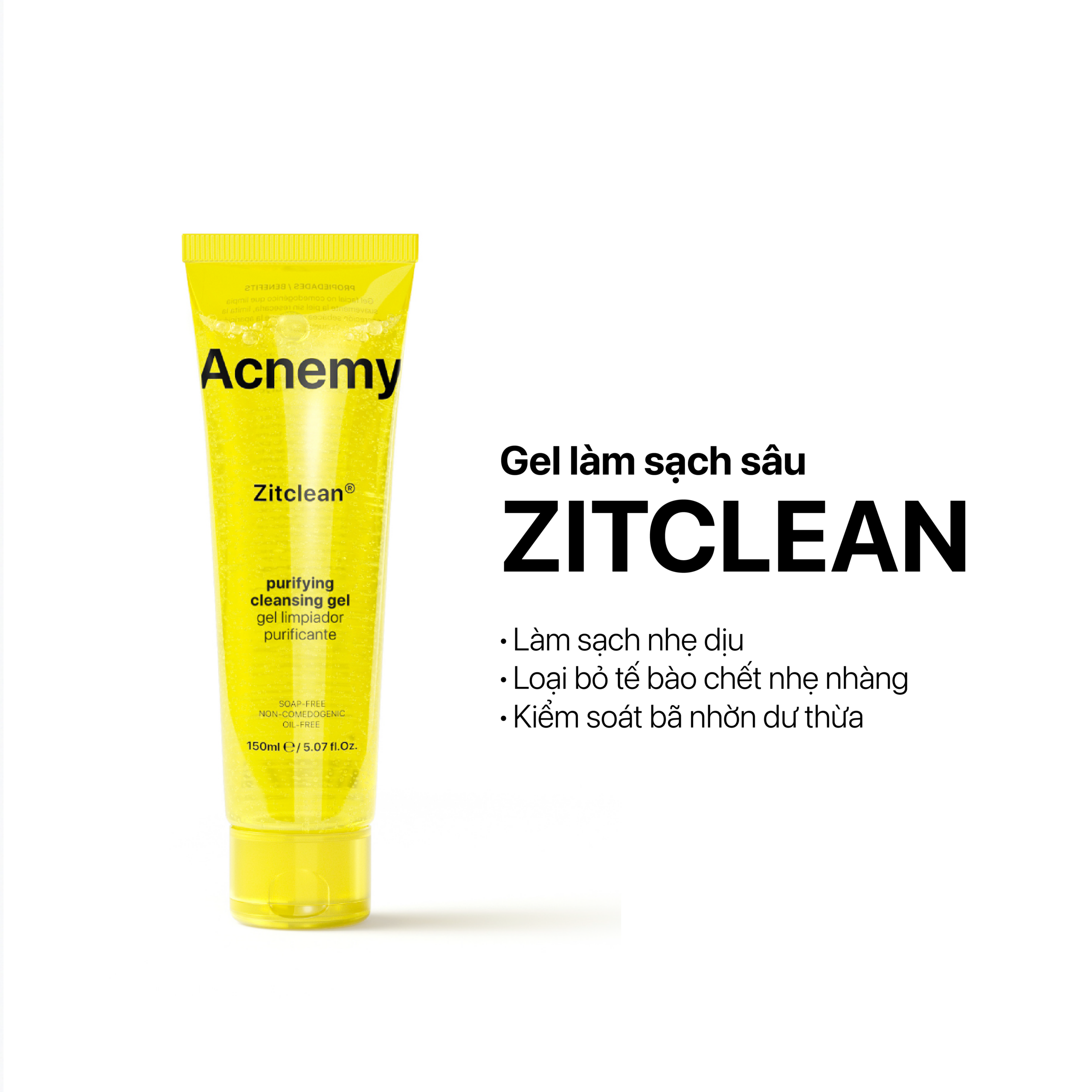 ZITCLEAN® PURIFYING CLEANSING GEL (Mini Size) 60ml - Ảnh 2